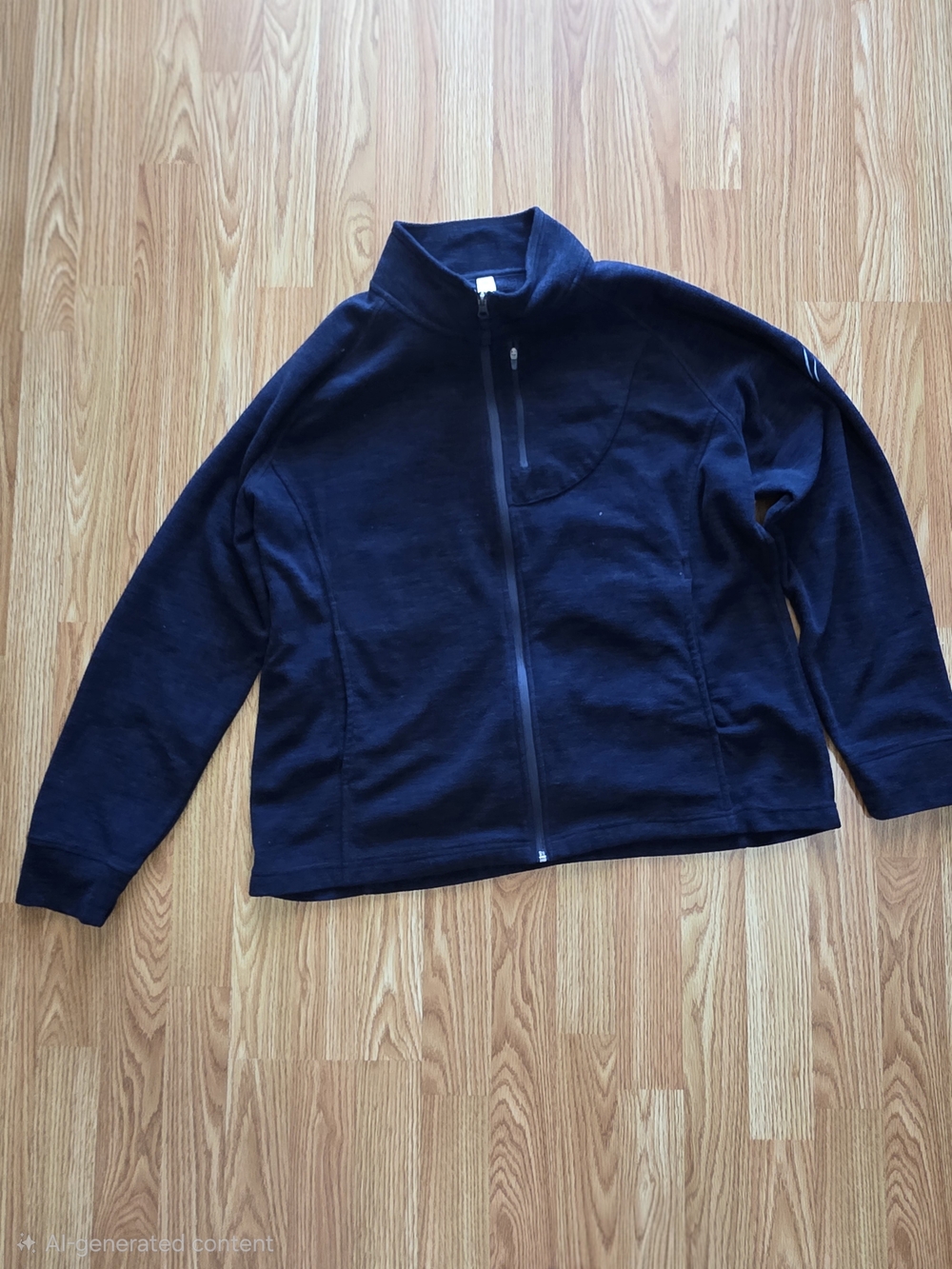 Mens Oura Navy Full-Zip Fleece Jacket